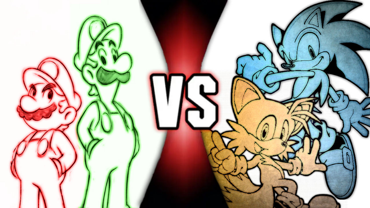 Superspeed Sega- Mario + Luigi vs Sonic + Tails tn by Studio8558 on ...