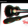 My lovely Taylor 614CE (3d anaglyph red/blue)