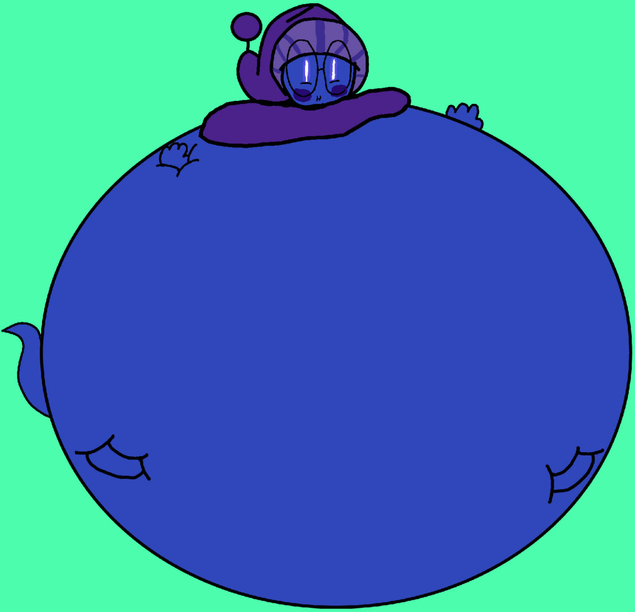 Beanie Boo's Blueberry Inflation With Legs by OwenTheToad on DeviantArt
