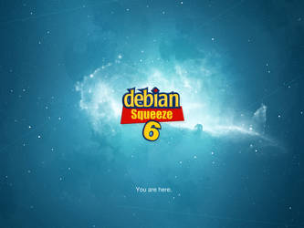 Debian Space - planet blue