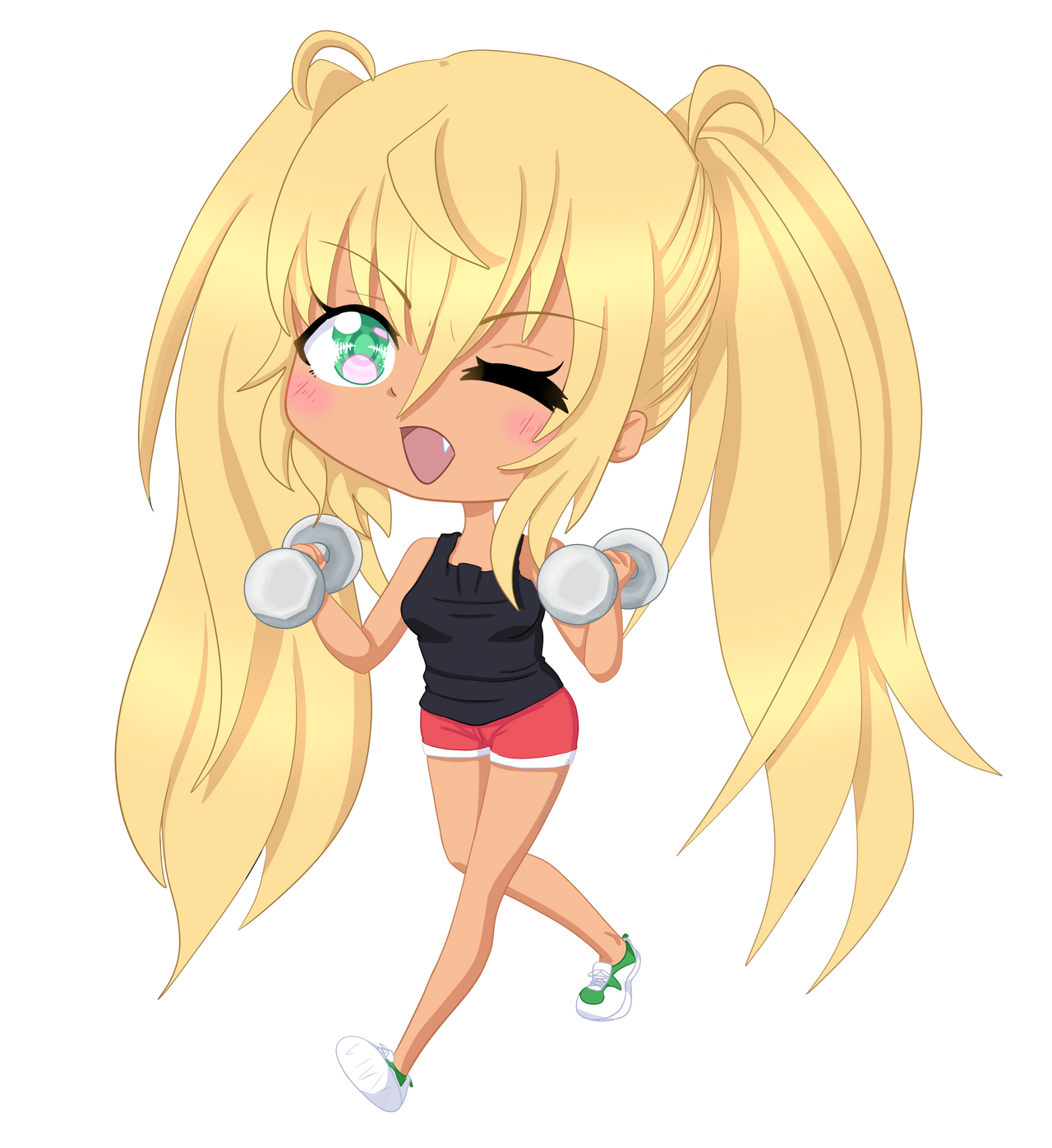 Work Out Sign Chibi Hibiki Sakura Chibi Workout by Amurei on DeviantArt