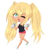 Hibiki Sakura Chibi Workout by Amurei