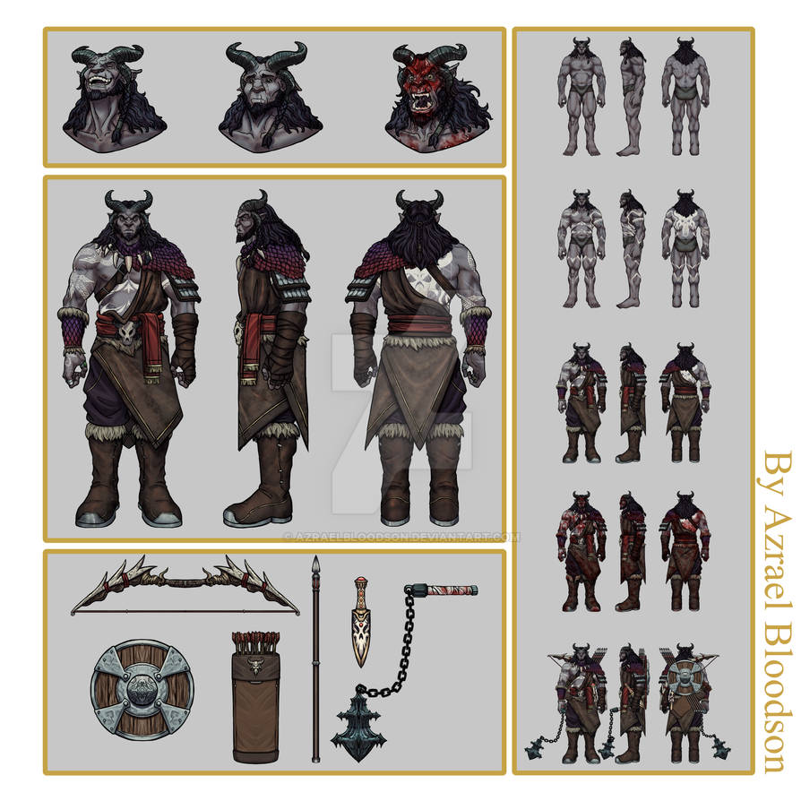 Rpg Modle Comission: Model Sheet for a RPG by AzraelBloodson on DeviantArt