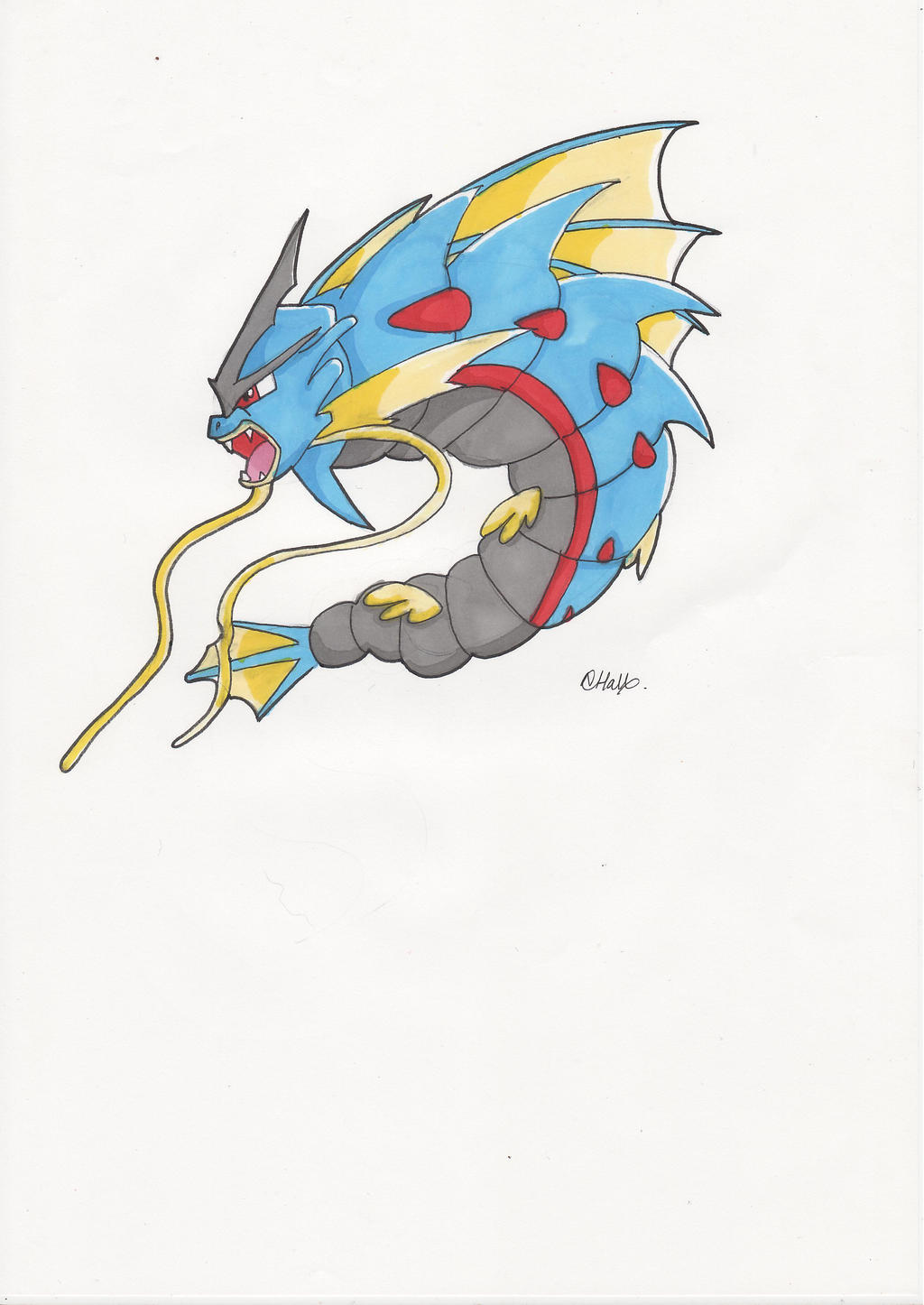 Mega Gyarados Concept Art by Pokemonsketchartist on DeviantArt
