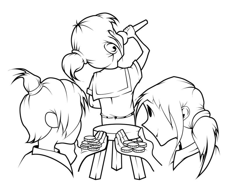 videoke kids lineart