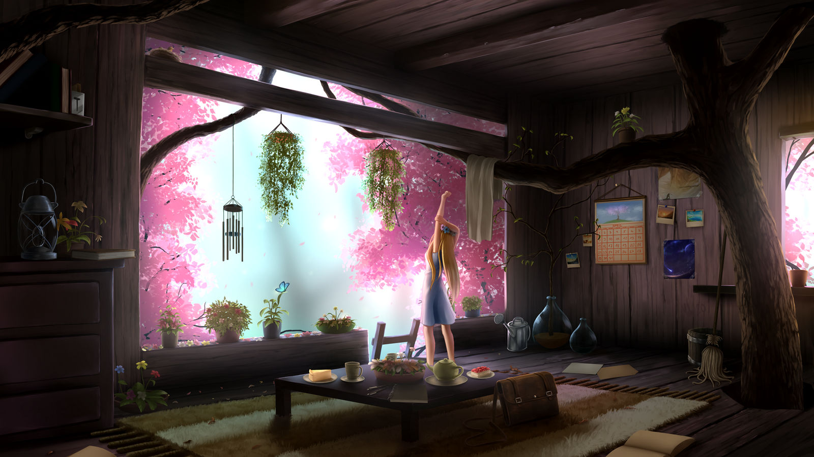Treehouse - Spring Morning by HatschYuh on DeviantArt
