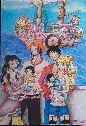 one piece luffy family