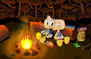 [ Ducktales ] Dewey x Webby - Campfire Dream