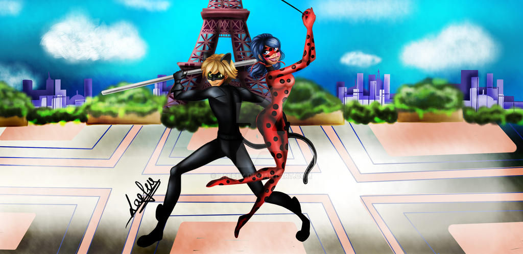 Speed Paint Miraculous Ladybug And Chat Noir By Laefey On Deviantart Speed Paint Miraculous Ladybug And Chat Noir By Laefey On Deviantart
