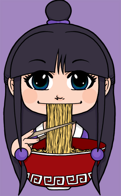 Maya Fey and noodles...