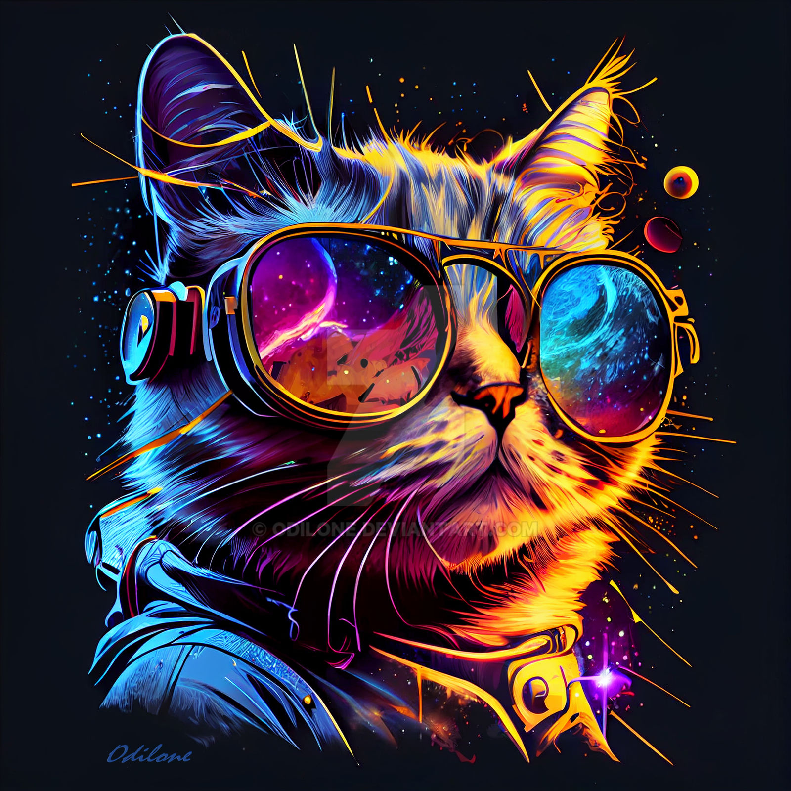 Space Cat by Odilone on DeviantArt
