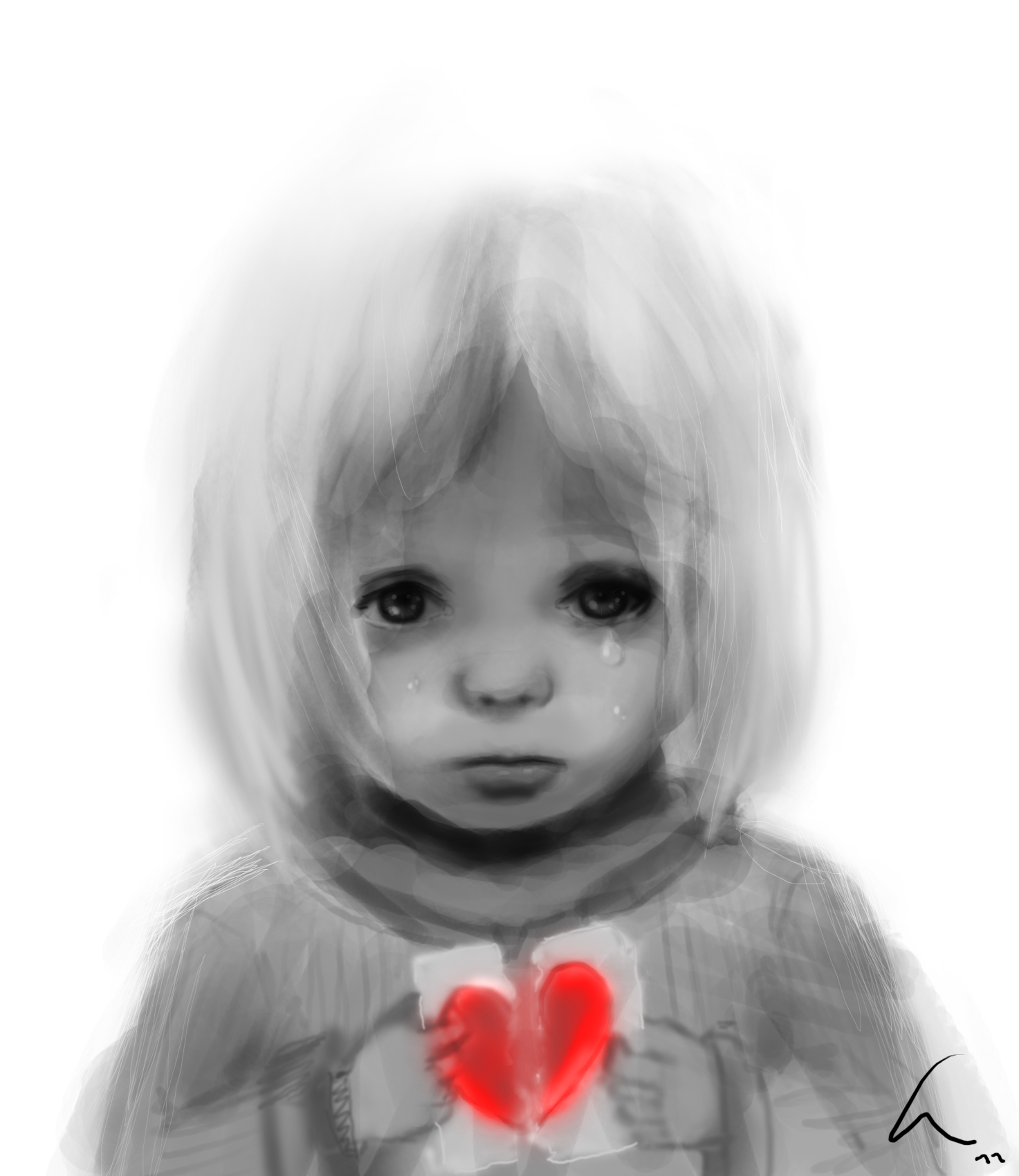 girl with broken heart