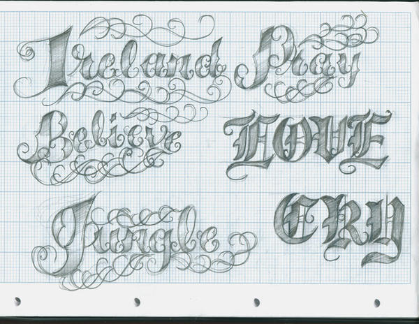Tattoo script lettering 1 by 12KathyLees12 on DeviantArt