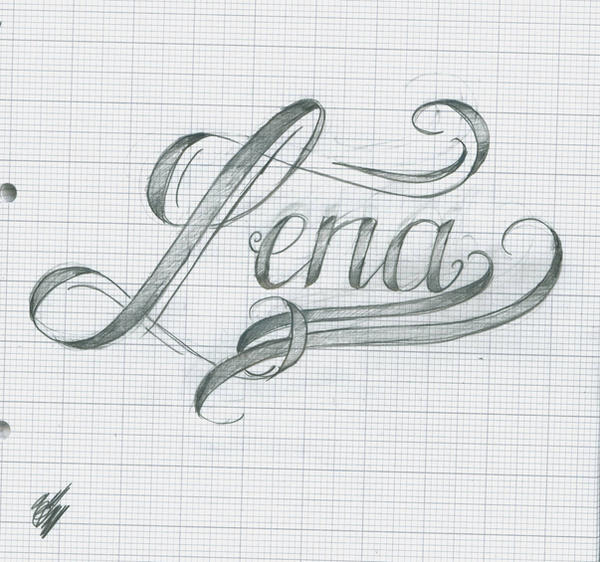 Lene Lettering Design Lettering for Lenamp Lena 1 by 12KathyLees12 on DeviantArt