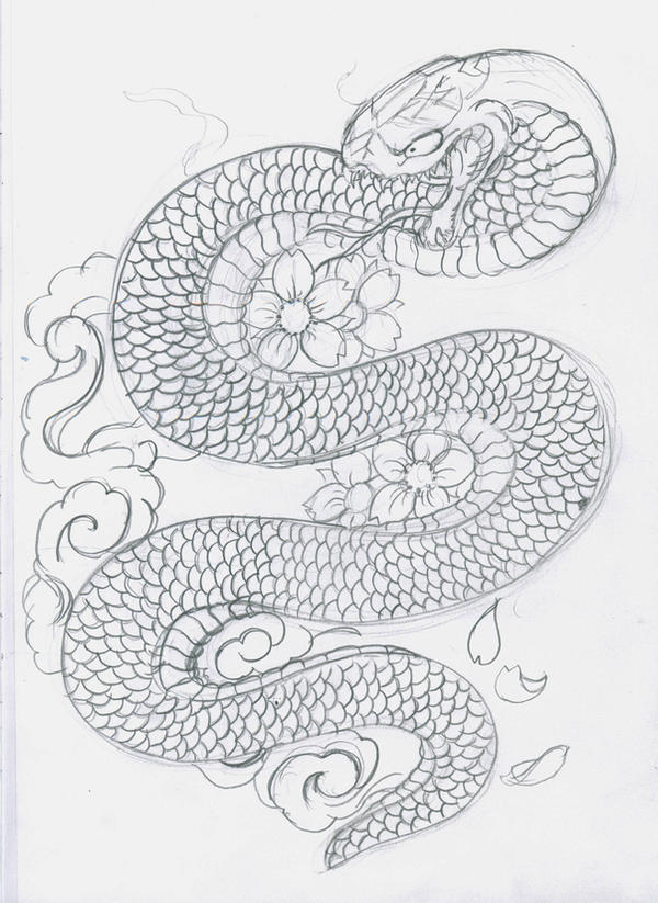 Snake cherry blossoms