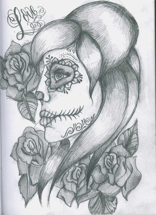 Day of The Dead Skull Girl