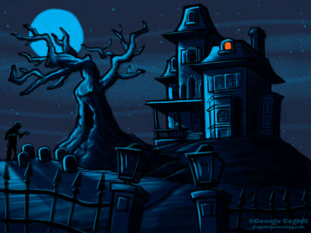 Haunted House Cartoon Sketch by gcoghill on DeviantArt Haunted House Cartoon Sketch by gcoghill on DeviantArt