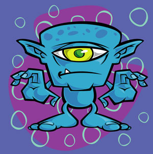cartoon one eyed space monster by gcoghill on DeviantArt