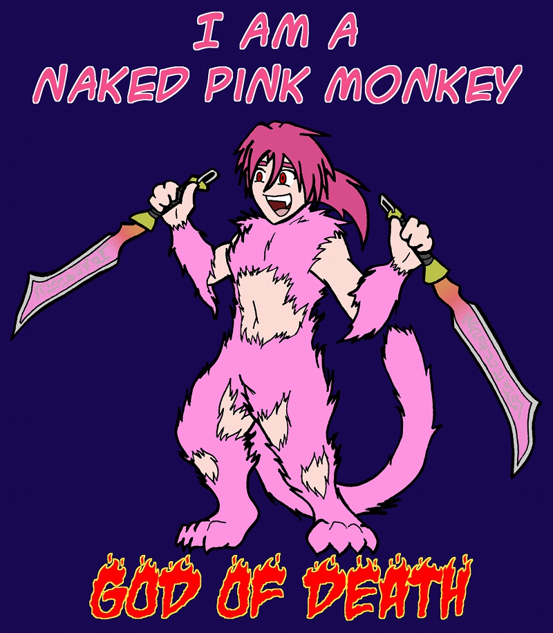 Zidane Tribal: Naked Pink Monkey God of Death by Luprand