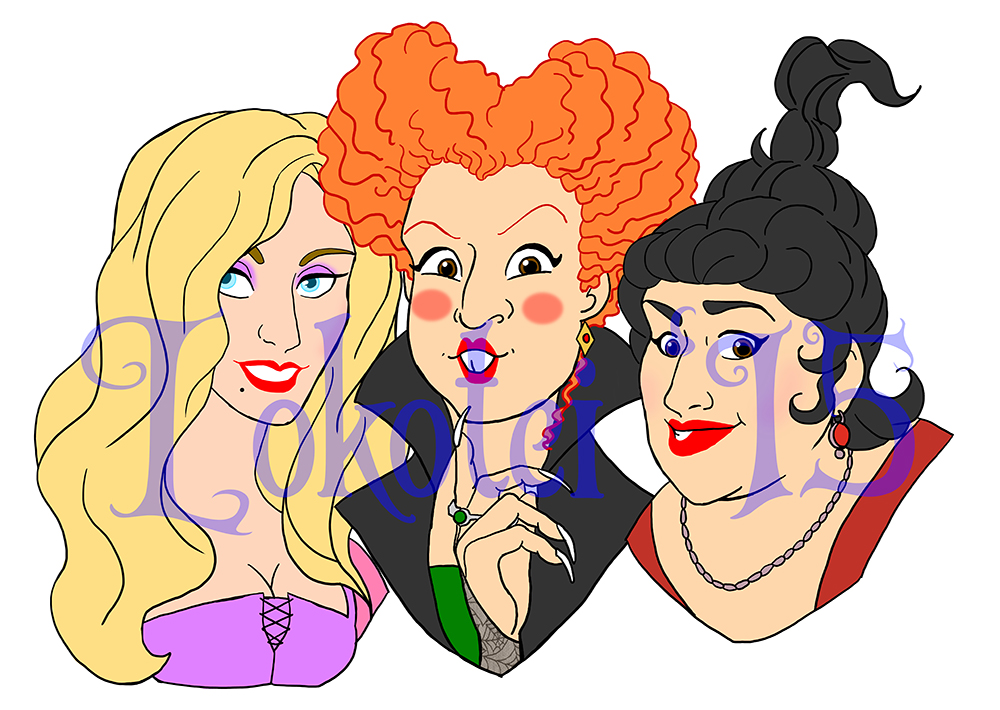 Graphic Design - Sanderson Sisters - 2015 by Lokotei on DeviantArt