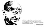 Mahatma Gandhi Silhouette by dasColli