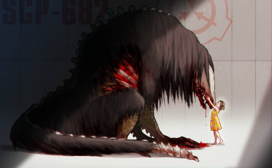SCP-682 and SCP-053 by gatch-lv1 on DeviantArt.
