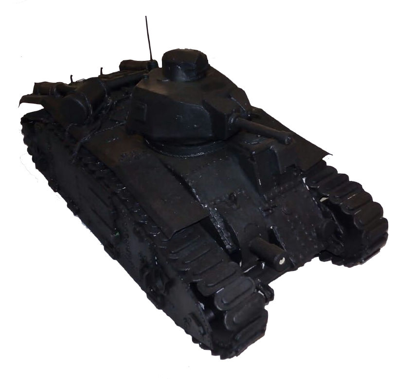French CHAR-2 B tank made by hand in 1/20 scale, by LEINADSEROLF on ...