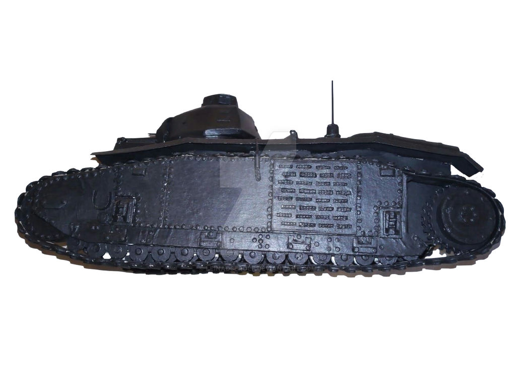 French CHAR-2 B tank made by hand in 1/20 scale, by LEINADSEROLF on ...