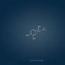 Adrenaline Molecule Denim Wallpaper in Blue
