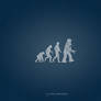 Robot Evolution Denim Wallpaper in Blue