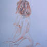 Nude Seated_Colour pencil