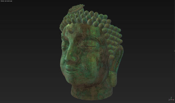 3D Budha Head statue