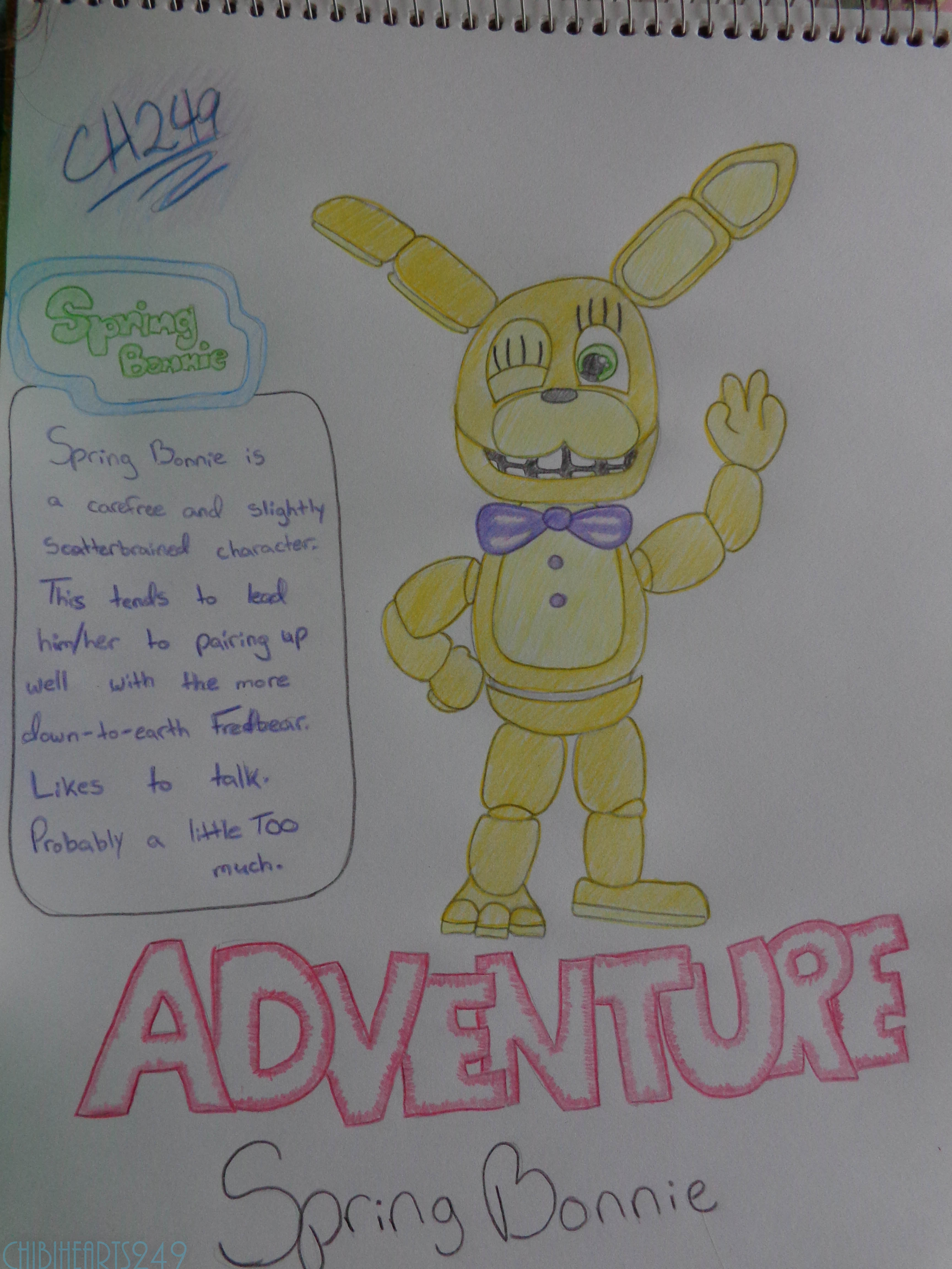Adventure Spring Bonnie (Traditional) by Chibast on DeviantArt