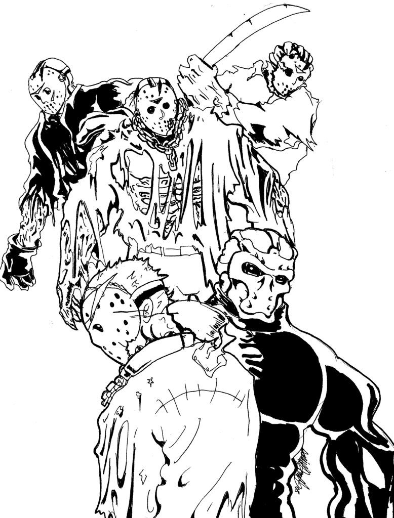 Freddy Vs Jason Coloring Pages