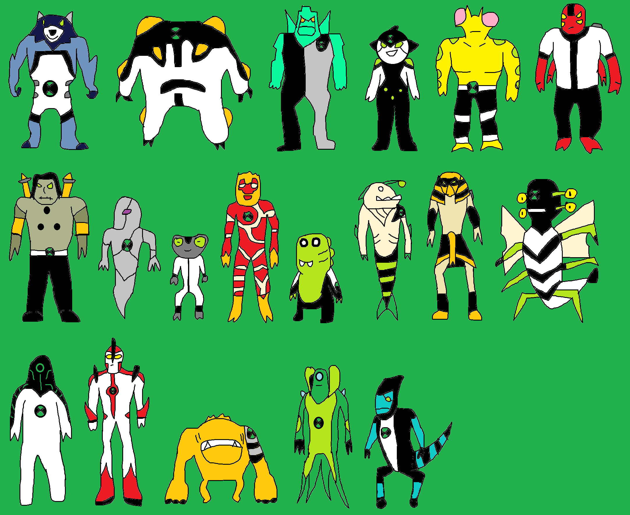 Every Ben Alien Transformation, Ben 10