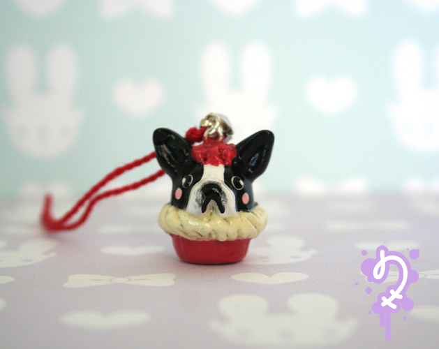 Critter Cupcake: Boston Terrier (custom order)