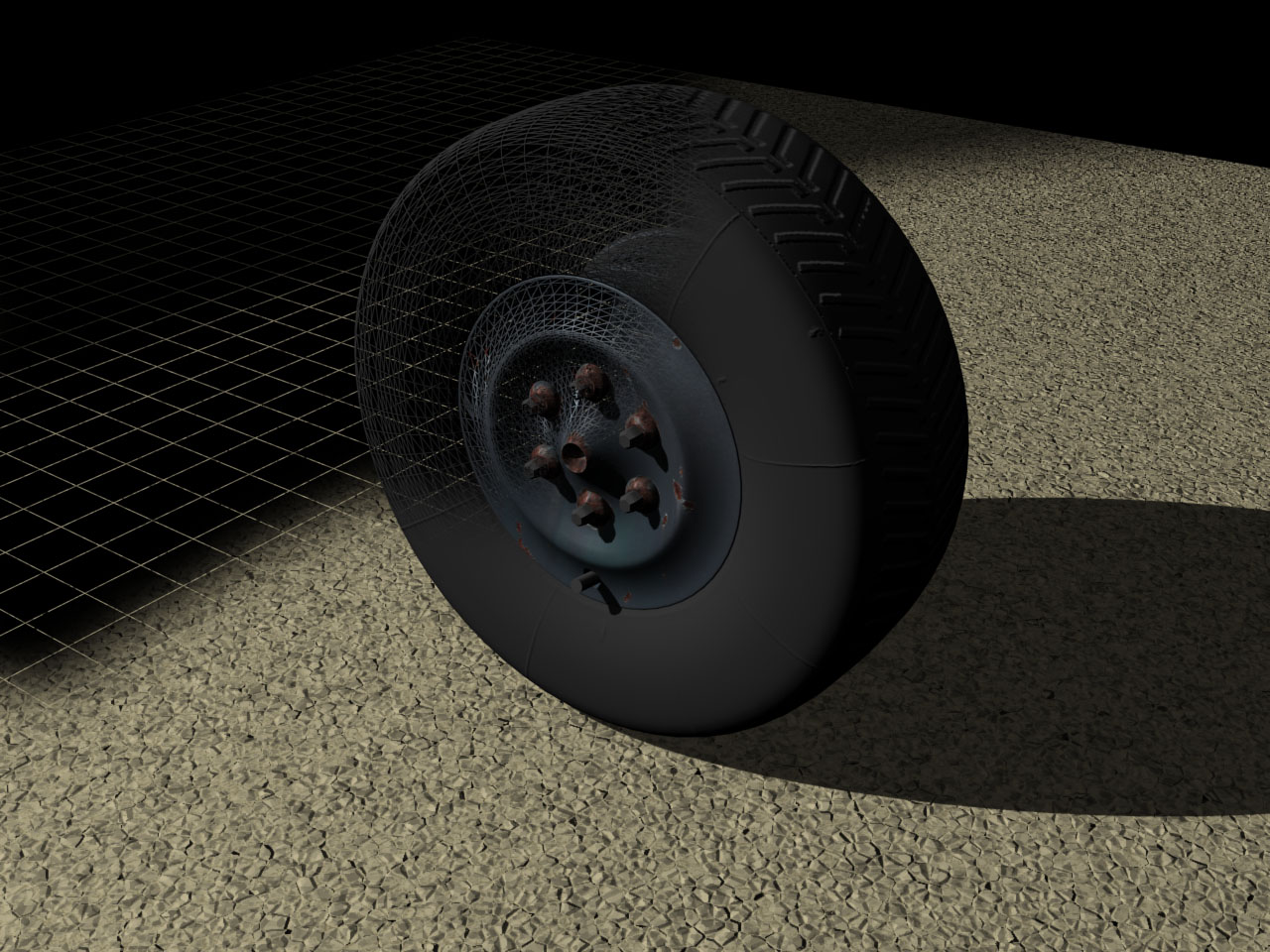 Tire and rust 3D test