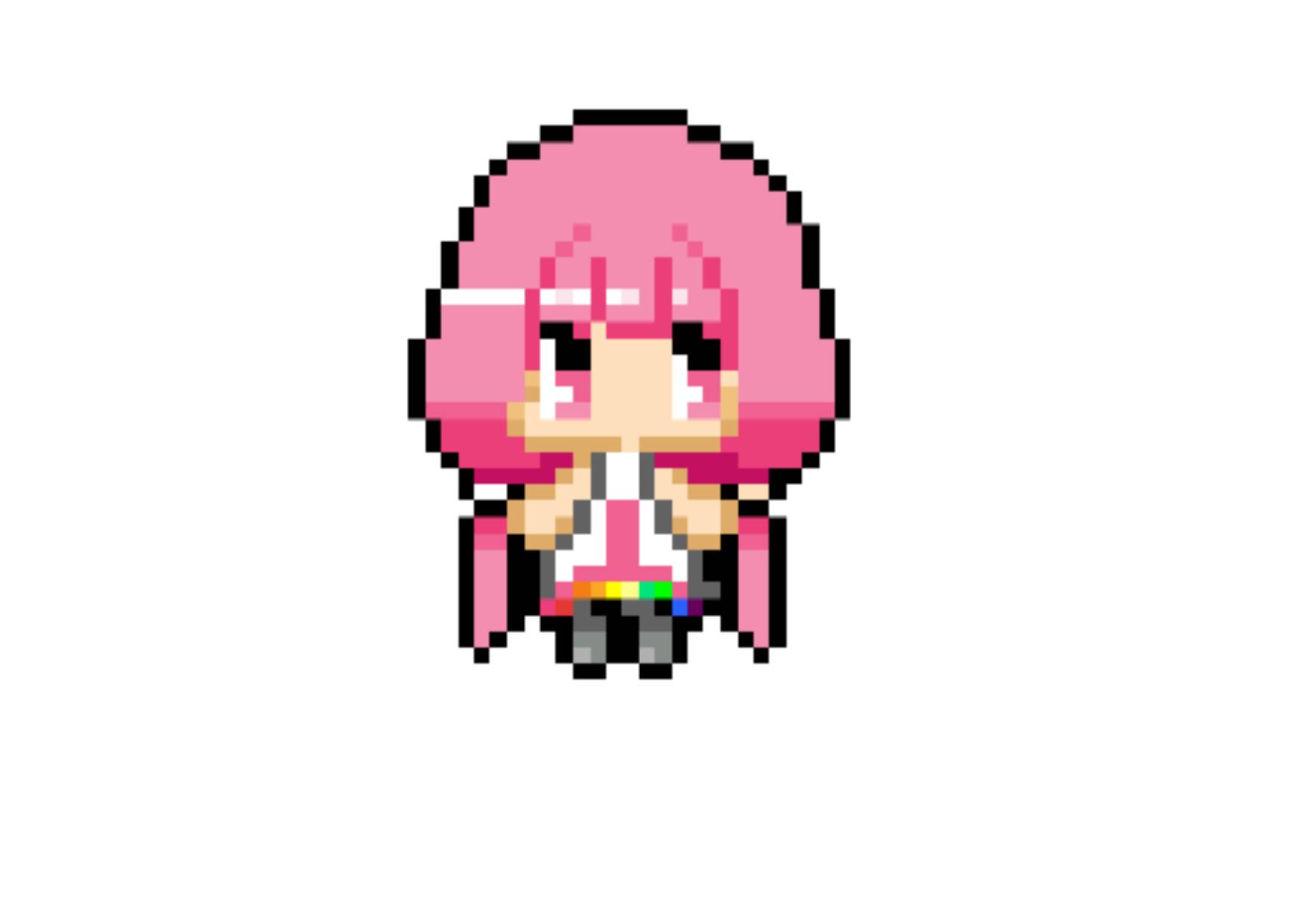 Pixel art anime