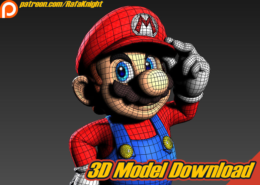 Super Mario - 3D Model Download by Elesis-Knight on DeviantArt