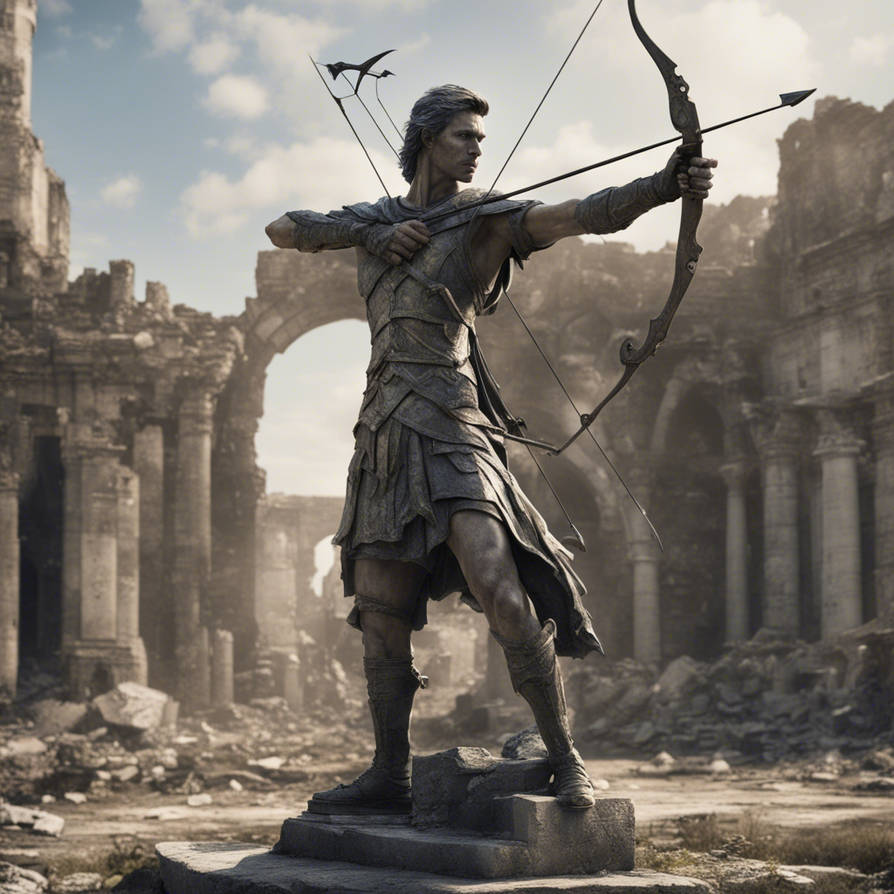 Statue Archer Rome Fantastic, emblematic, statue of a human archer in by Pleyad77 on ...