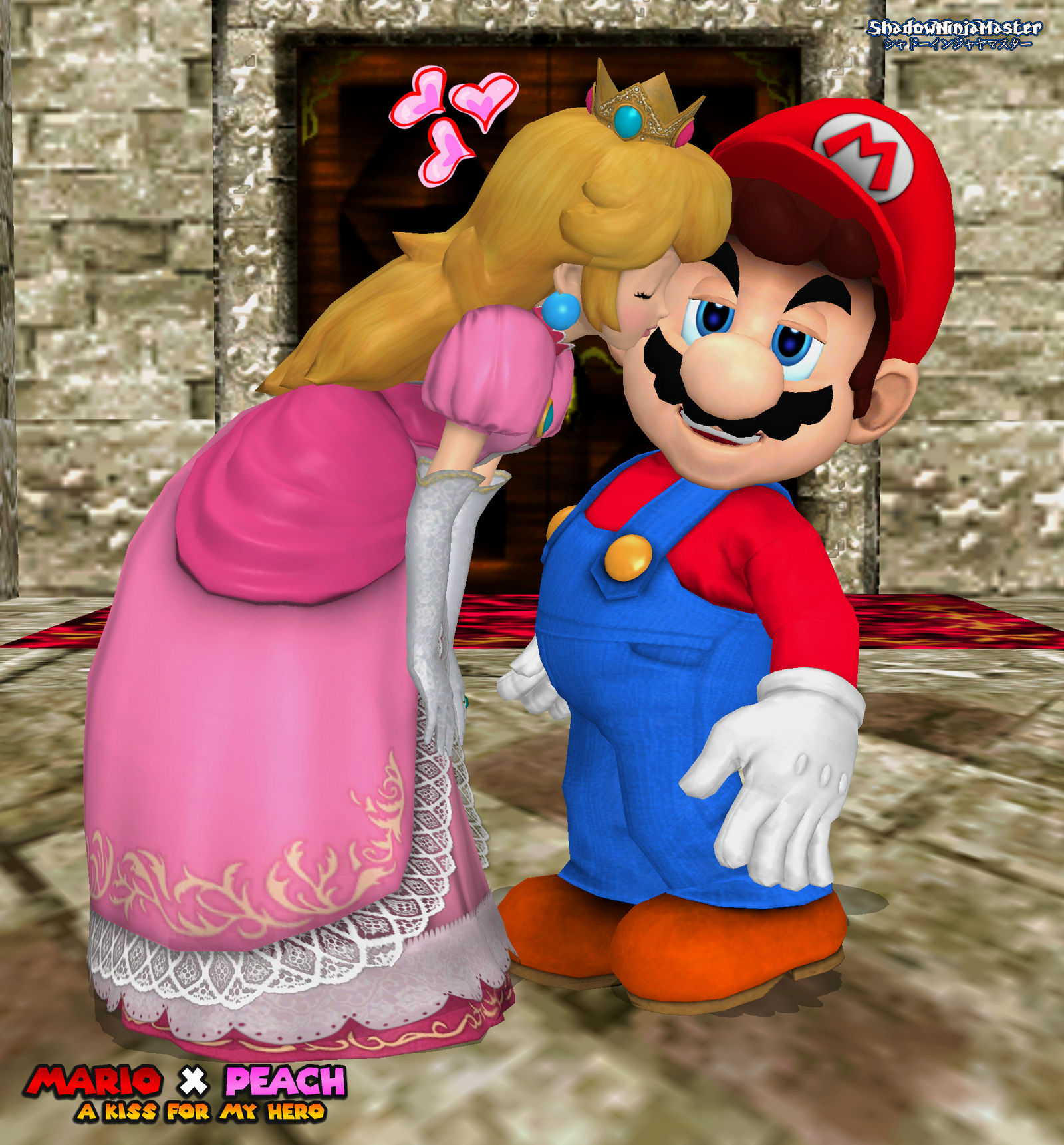 Mario X Peach A Kiss For My Hero by ShadowNinjaMaster on DeviantArt