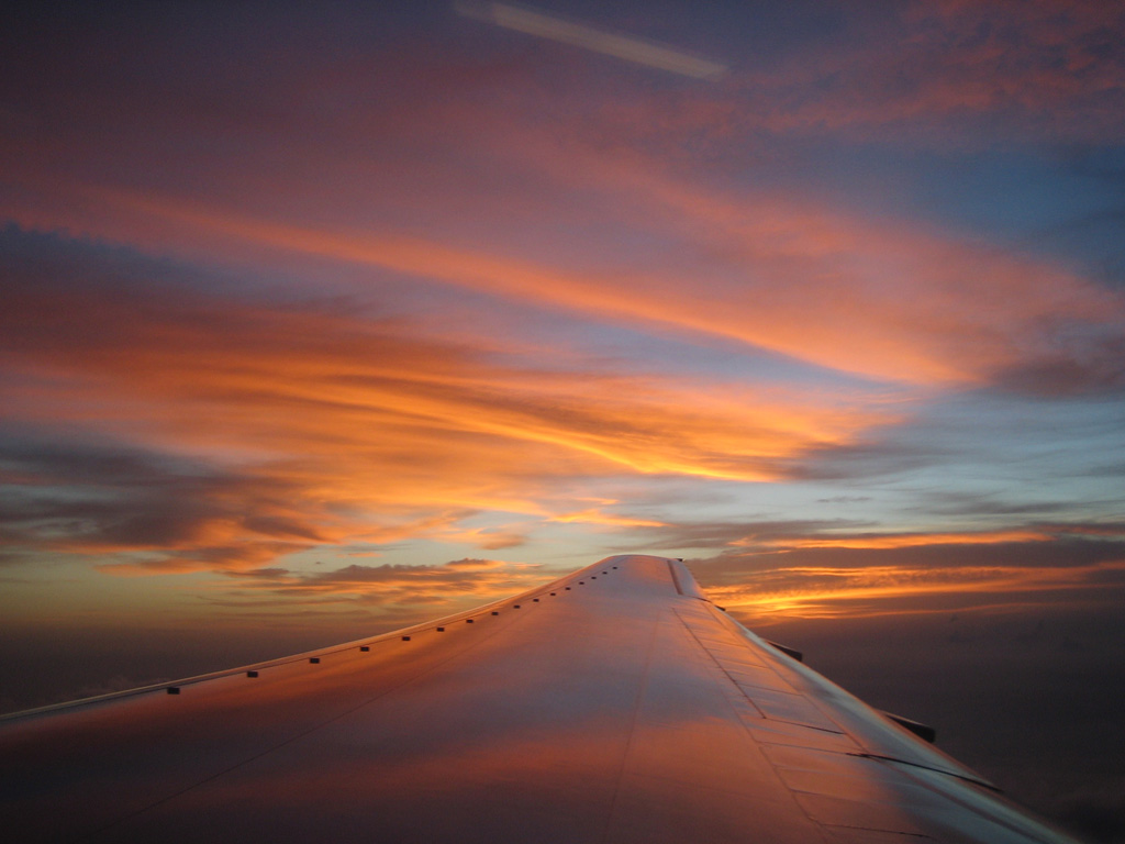 Sunset By Plane