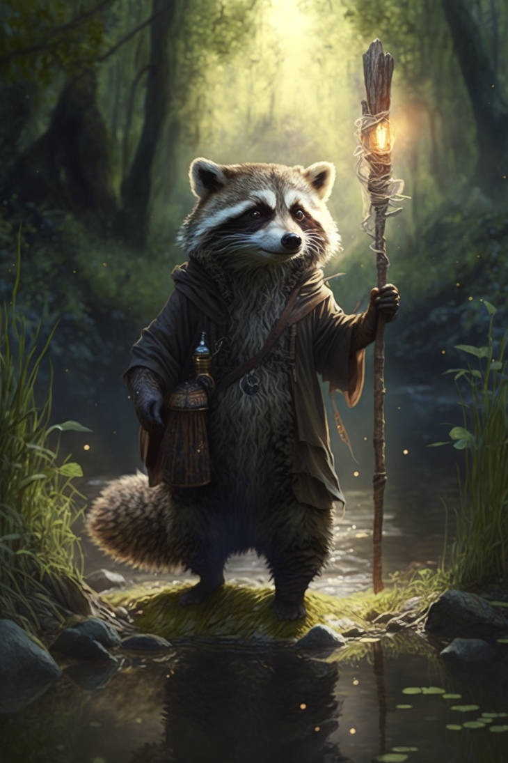 Raccoon Magician by DarkWhite2981 on DeviantArt