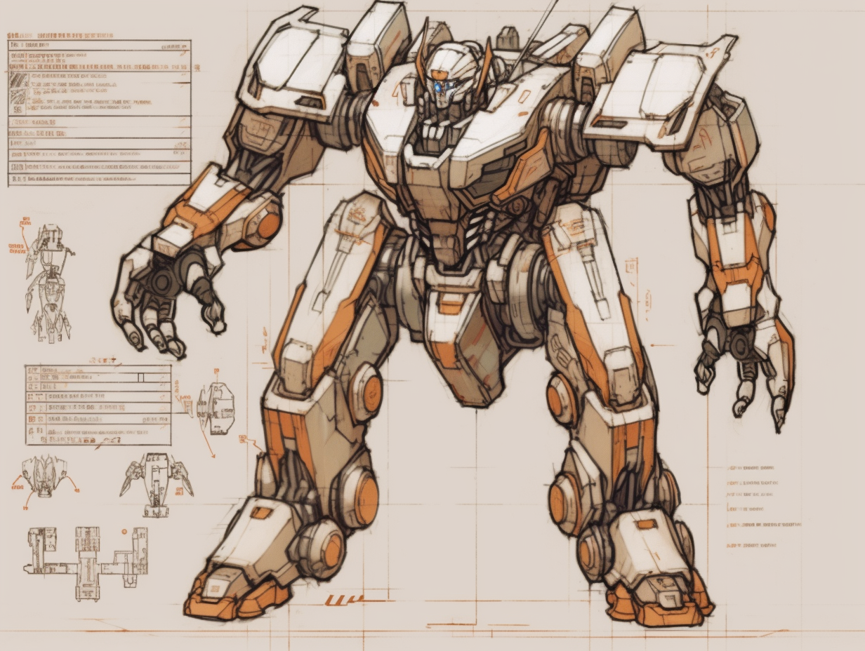 Detailed Mecha Detailed Plans of a Mecha Warrior 03 by DarkWhite2981 on DeviantArt