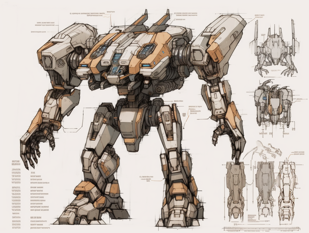 Detailed Mecha Detailed Plans of a Mecha Warrior 08 by DarkWhite2981 on DeviantArt