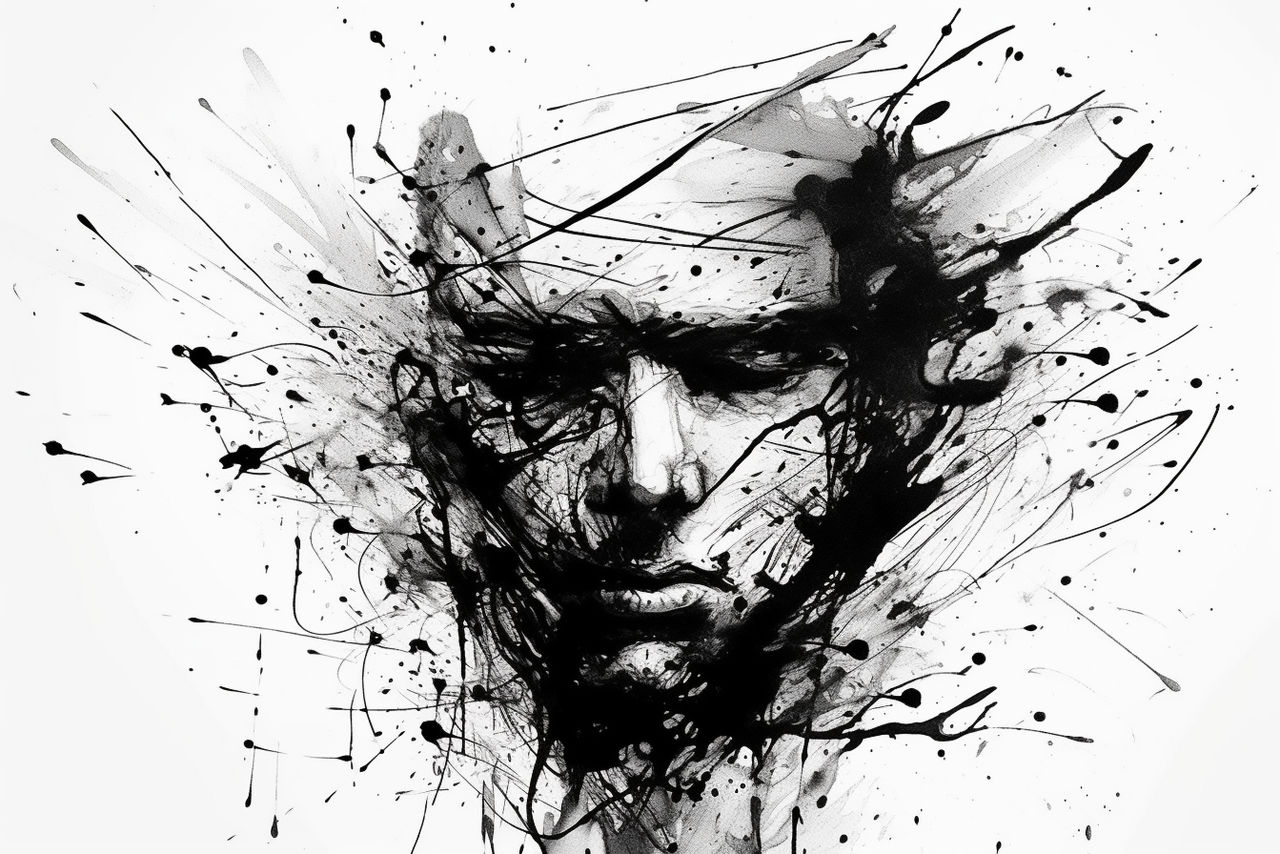 Splashed Portrait Ink Splash Portrait by DarkWhite2981 on DeviantArt