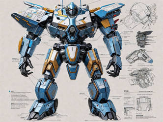 Blue Mecha Infography 03