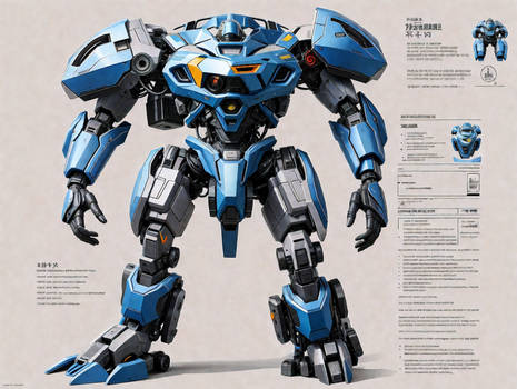 Blue Mecha Infography