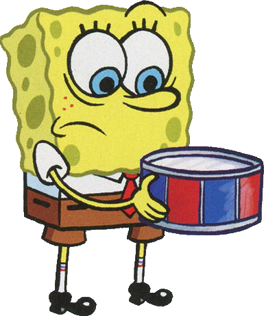SpongeBob Holding Drum by TommyTonkaStudios on DeviantArt