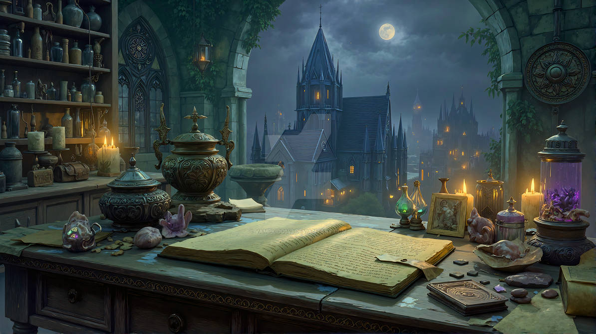 Midnight Medieval Magic Study by VampKidd143 on DeviantArt